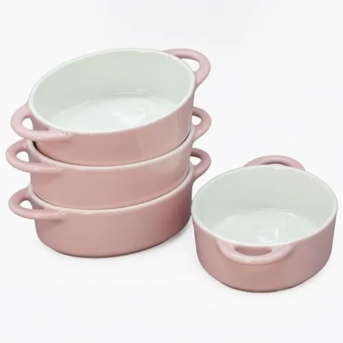 KVOTA Auflaufform 4-er Set oval 300ml MINI – Hochwertige Keramik - Vielseitiges Auflaufformen-Set aus hochwertiger Keramik, ideal für Portionen und perfekt zum Servieren direkt vom Ofen auf den Tisch. Spülmaschinen- und mikrowellenfest für einfache Reinigung.