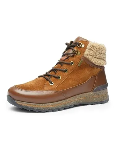 Ara 12-24555 Damen Stiefelette Boots in Braun, Größe 38,5 EU - Elegante Damen Stiefelette aus hochwertigem Veloursleder und Glattleder, ideal für den Alltag. Mit herausnehmbarer Innensohle und profiliertem Laufsohlenmaterial für besten Komfort.