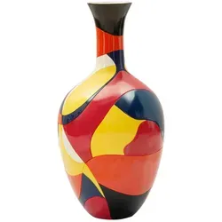 Produktbild Vase aus Kunststoff in Schwarz, Rot und Gelb – 29x59x29 cm