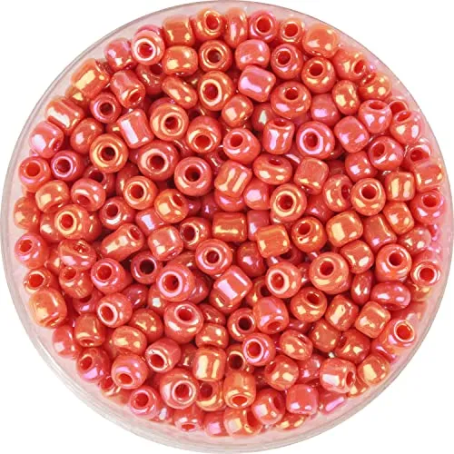 Meyco Rocailles Perlmutt Glasperlen 2.5 mm 20 g Ganzjährig Ideal für Schmuckherstellung und Bastelprojekte Fuchsia