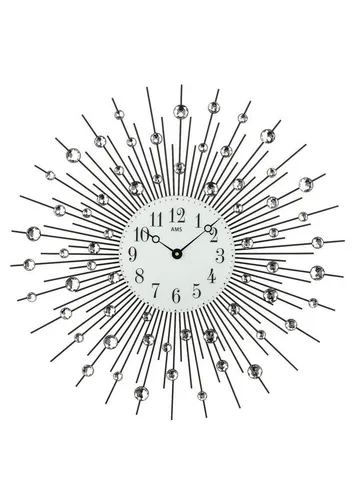 AMS Wanduhr 9380 in silber von AMS