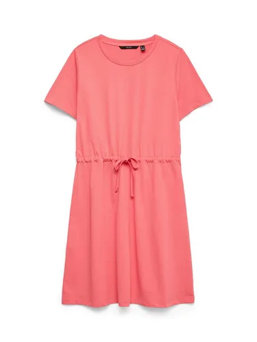 Vero Moda Shirtkleid VMLUNA SS SHORT STRING DRESS JRS NOOS Baumwollmischung, regular fit