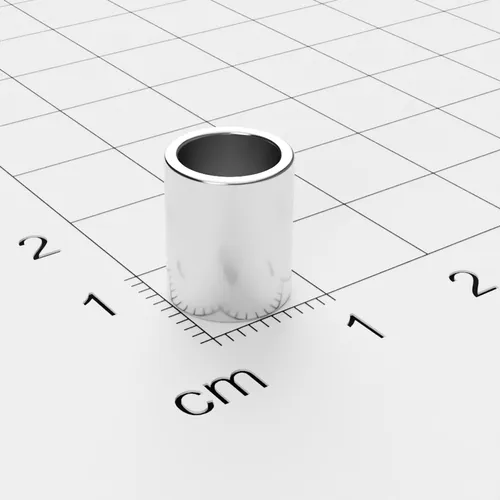 5x Neodym Ringmagnet, 9x1mm mit 7mm Bohrung, vernickelt, Grade N50
