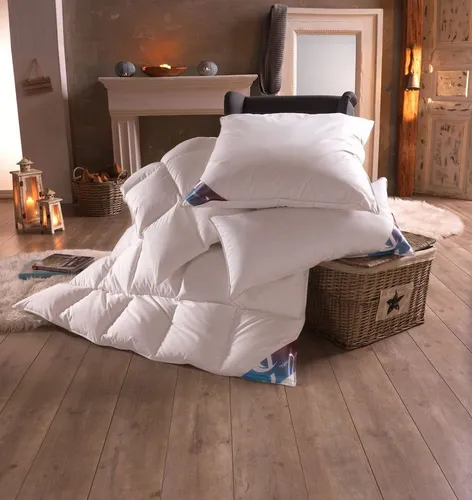 Haeussling Gänsedaunenbettdecke Luksus Hygge - Winterdecke aus 100% Gänsedaunen, warm und samtweich, ideal für Allergiker (NOMITE) und mit DOWNPASS-Tierschutzstandard für höchste Qualität.