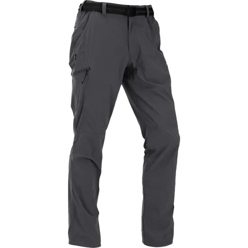 MAUL Sport Greenstone XT - Lange Hose elas. dark grey (08) 56 - Wanderhose für Herren mit atmungsaktivem CMT-Material, schnelltrocknend und elastisch für optimale Bewegungsfreiheit. Komfortbund mit Gürtel und praktische Taschenlösungen machen sie zum perfekten Begleiter für Outdoor-Abenteuer.