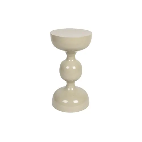 Housecraft Living Lars Beistelltisch Rund Metall 31x 31 cm Elfenbein/Weiß