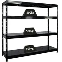 Produktbild PROREGAL Profi Schwerlastregal Rhino EXTRA BREIT schwarz