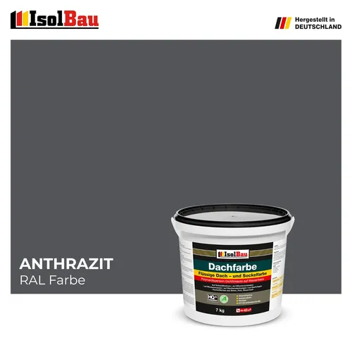 Dachfarbe Sockelfarbe Anthrazit 7 kg Fassadenfarbe RAL Farbe Nano Polymermembran