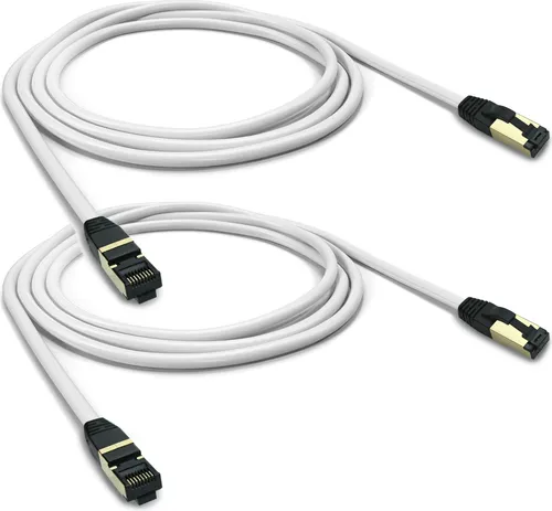 ARLI 2 x 20 m RJ45 Patchkabel CAT 8.1 S/FTP - Netzwerkkabel für hohe Geschwindigkeiten bis zu 40 Gbit/s, halogenfrei und ideal für Online-Gaming und Streaming in Heimnetzwerken.