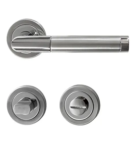 Edelstahl Türbeschlag Hit II R WC Türgriffe Türdrücker Türklinke