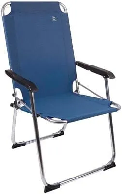 Bo-Camp Copa Rio Comfort Campingstuhl L, blau - Camping-Möbel: Luxuriöser Klappstuhl mit 600-Denier-Polyester und leichtem Aluminiumrahmen für höchsten Komfort und Funktionalität.