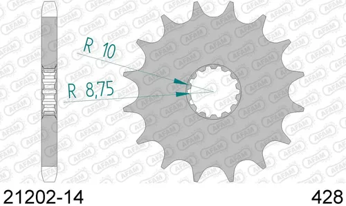 AFAM Ritzel 21202-14 Schritt 428 Yamaha YZ 85 85 2002 2015 von Yamaha