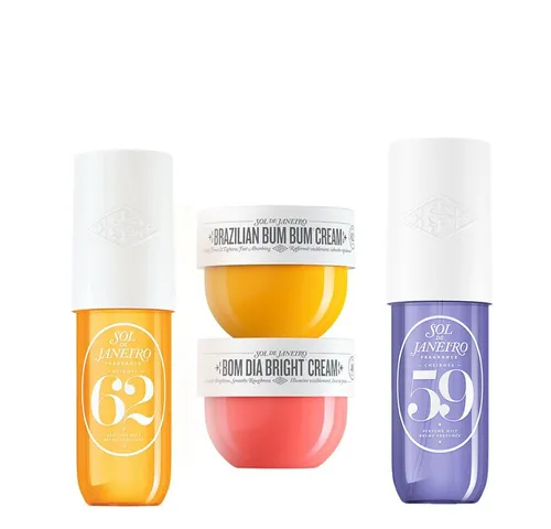 SDJ Cheirosa 62 + 59 + DuoCream Set - Reisegröße Körperpflege-Set mit feuchtigkeitsspendenden Body Creams und zwei Duft-Mists. Ideal für geschmeidige Haut und vielseitige Dufterlebnisse – perfekt für unterwegs oder als Geschenk.