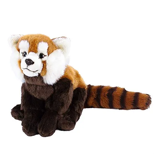 Teddys Rothenburg Kuscheltier Roter Panda sitzend braun/Weiß 20 cm (mit Schwanz 37 cm) Plüschpanda by Uni-Toys