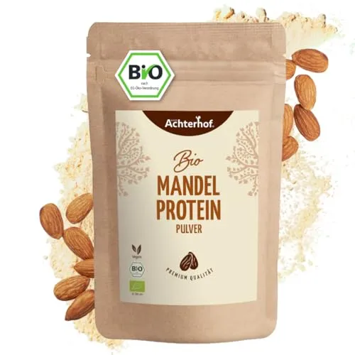 Bio Mandelprotein Pulver 250g | protein- und ballaststoffreich | 50g pflanzliches Eiweiß pro 100g | natürlicher Nährstoffboost | vom Achterhof