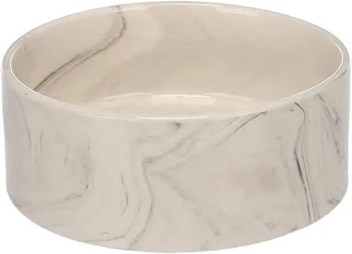 Hundenapf Keramik – rund – 750ml – grau – spülmaschinenfest – für mittelgroße Hunde – Flamingo dog bowl baron