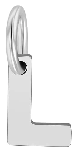 Akzent Feinsil Unisex-Kettenanhänger Buchstabe 925er Echt Silber rhodiniert (L)