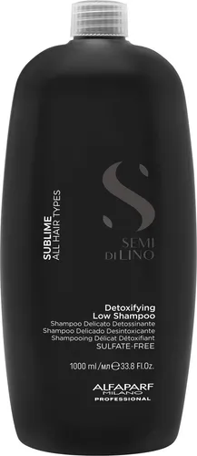 Alfaparf Milano Semi Di Lino Sublime Detoxifying Low Shampoo 1000ml - Maxi Shampoo für alle Haartypen, reinigt sanft und entfernt Rückstände, ideal für eine gesunde Kopfhaut und strahlendes Haar.