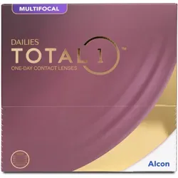 Alcon Dailies Total 1 Multifocal Tageslinsen - 90er Packung - Kontaktlinsen mit Wassergradient-Technologie für exzellenten Tragekomfort und flexible Sicht in allen Entfernungen, ideal für den Alltag.