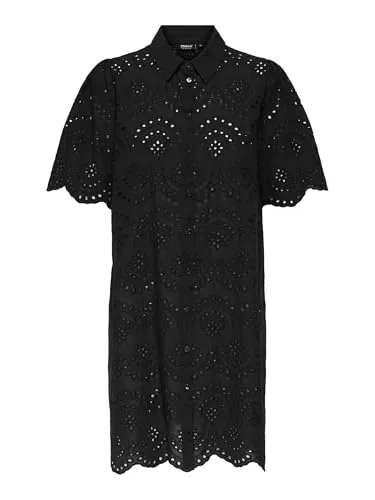 ONLY Female Kleid ONLVALAIS - Kurzes Freizeitkleid für Damen - Leichtes, locker geschnittenes Kleid aus 100% Baumwolle für optimalen Tragekomfort an warmen Tagen.