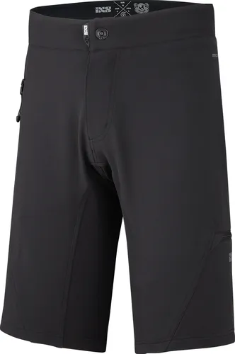 IXS Herren Carve Evo MTB Hose kurz - Schwarz, Größe S - Fahrradhosen aus recyceltem PET-Material, super stretchig und mit bequemen Bund sowie zwei Reißverschlusstaschen - ideal für sportliche Freeride-Abenteuer.