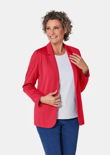 GOLDNER Jerseyblazer Damenblazer mit Reverskragen und Paspeltaschen Knitterfreie Businessjacke in Uni