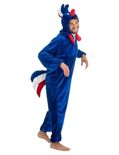 Chaks Hahn Kostüm Fankostüm Frankreich blau