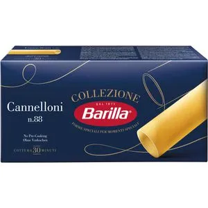 Barilla Cannelloni n.88, Hartweizen, 250 g - Italienische Premiumpasta aus Hartweizengrieß für köstliche Füllungen. Ideal zum Überbacken, vegan und perfekt für die ganze Familie. Inhalt: 250 g.