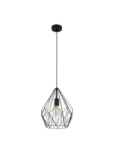 Eglo Vintage Hängeleuchte E27 - Moderne Lampe aus Metall in Schwarz - Hängeleuchte im Vintage-Design, ideal für verschiedene Räume. Dimmbar, austauschbare Leuchtmittel, und mit einer Höhe von 110 cm sorgt sie für stimmungsvolle Beleuchtung.