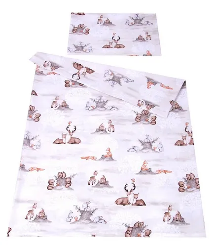BabyLux Babybettwäsche BABYLUX Kinderbettwäsche 2 Tlg. 90 x 120 cm Bettwäsche Bettbezug Kind, 133. Waldtiere