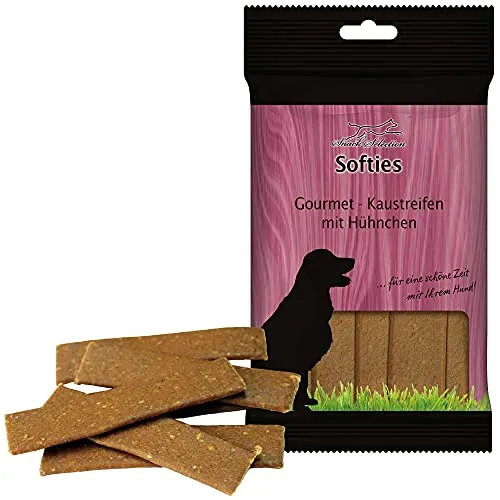 Schecker Hundeleckerli - Gourmet-Kaustreifen mit Hühnchen - Hundefutter - 5 x200 g
