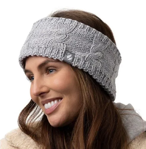 Produktbild Heat Holders Frauen Damen Stirnband Strickstirnband hellgrau Zopfmuster Winter