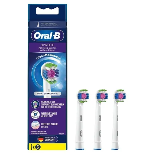 Oral-B 3D-White 3 Stück weiß mit Clean Maximiser OVP