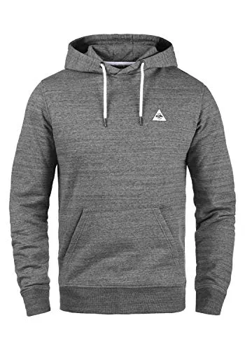 Blend BHHenner Herren Kapuzenpullover Hoodie Pullover mit Kapuze Kordel Kängurutasche Baumwollmischung Regular fit, Größe:M, Farbe:Pewter Mix (70817)