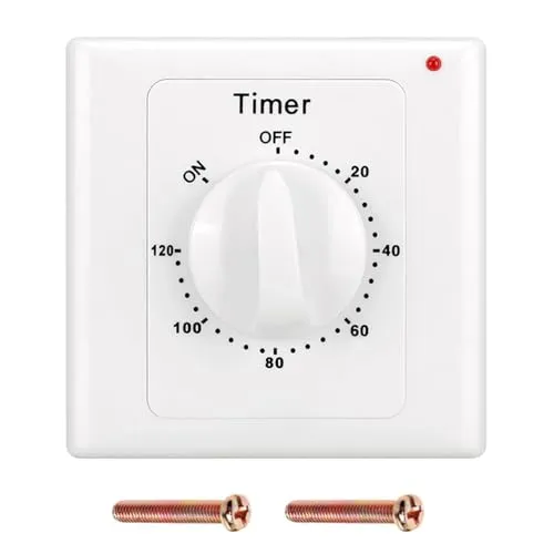 Countdown Timer Switch,120 Min Mechanical Countdown Time Switch,Timer Socket,Mechanical Water Pump Timer,Pump Electronic Mechanical Countdown Control Timer Socket Time Switch