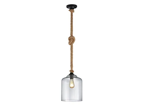 Kleine Vintage LED Pendelleuchte mit Glaskuppel und Knoten Design - Besondere LED Pendelleuchte mit Glaskuppel und Knoten Design. Ideal für moderne Wohnstile, schafft eine gemütliche Atmosphäre und setzt stilvolle Akzente in jedem Raum.