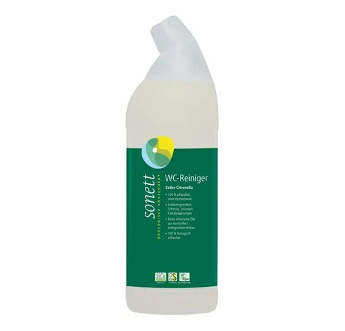 Sonett WC Reiniger Zeder-Citronella 0.75 Liter - WC-Reiniger mit ätherischen Ölen, sorgt für frischen Duft und wirksame Keimreduzierung. Ideal für die gründliche Reinigung von WC-Becken.