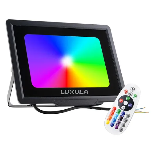 LUXULA LED-Strahler RGB Farbwechsel 50W IP65 - Spots mit 50W Leistung und RGBW-Farbwechsel, ideal für stimmungsvolle Außenbeleuchtung. Mit IP65-Schutz gegen Regen und Staub, perfekt für Terrassen und Veranstaltungen.
