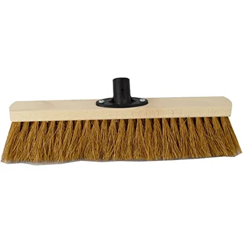 Saalbesen 40 cm mit Naturfaser Kokos-Borsten und Quick-Fest-Halter