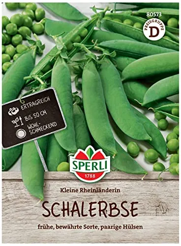 Sperli Premium Erbsen Samen Kleine Rheinländerin | Frühe Ernte | Ertragreich | Erbsen Saatgut 80573