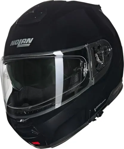 Nolan N100-6 Classico N-Com Klapphelm schwarz S - Motorradhelm mit Flip-Up-Funktion, aerodynamisches Design und ausgezeichnetem Tragekomfort dank innovativer Technologien und verstellbarem Sonnenschutzschild.