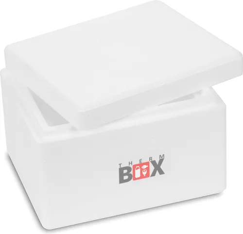 THERM-BOX Styroporbox 2W Innen: 18x14x9cm Wand 3cm Volumen 2,39L Isolierbox Thermobox Kühlbox Warmhaltebox Wiederverwendbar