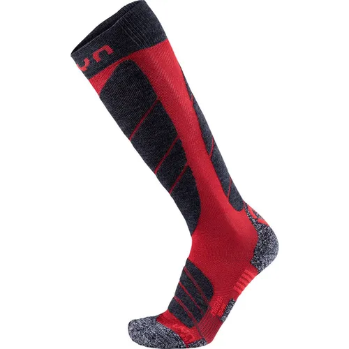 Uyn Ski Magma MAN Socken - Dunkelrot/Anthrazit (R359) 45/47 - Warme Skisocken für Männer, mit innovativer Stoßdämpfung für optimalen Komfort und Schutz. Ideal für alle Skiabenteuer, dank hervorragender Belüftung und Klima-Management.