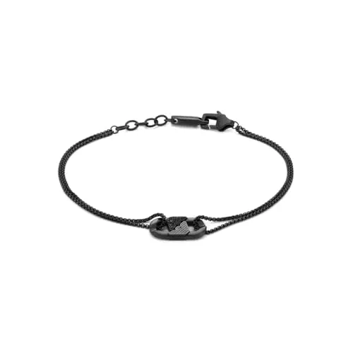 Emporio Armani Herrenarmband aus Leder oder Edelstahl - Elegantes Armband für Herren aus hochwertigem Edelstahl oder Leder, glänzendes Silber und vielseitige Verschlussmöglichkeiten für individuellen Stil.