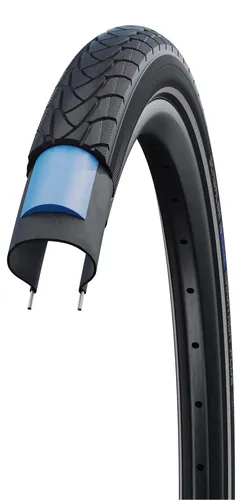 Schwalbe Marathon Plus 47-559 Drahtreifen mit SmartGuard 26x1.75 - Robuster City- und Trekkingreifen mit 5 mm SmartGuard Pannenschutz für sicheres Fahren. Ideal für E-Bikes bis 50 km/h. Reflexstreifen erhöhen die Sichtbarkeit. Hohe Haltbarkeit dank Marathon-Compound.