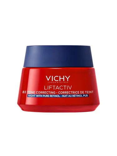 Vichy Liftactiv B3 Retinol Nachtcreme 50 ml - Anti-Pigmentflecken, für eine strahlende und gleichmäßige Haut im Schlaf