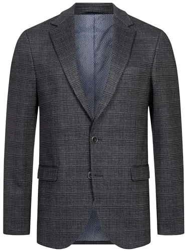 JEFF Herren JFOliver Sakko mit Stretch | Klassische Anzugjacke Herrenjackett Check, 54