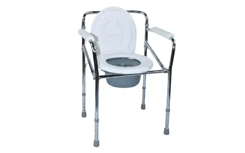 4-in-1-Klappsitz für Toilette oder Dusche, höhenverstellbar: Toilettensitzerhöhung, Toilettengriff, bequemer Sitz und Duschsitz