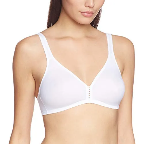 Triumph Eileen N Damen BH, Weiß, 90A - Funktionsunterwäsche mit Haken- und Ösenschluss, aus 82% Baumwolle für hohen Tragekomfort und Pflegeleicht bis 40°C.