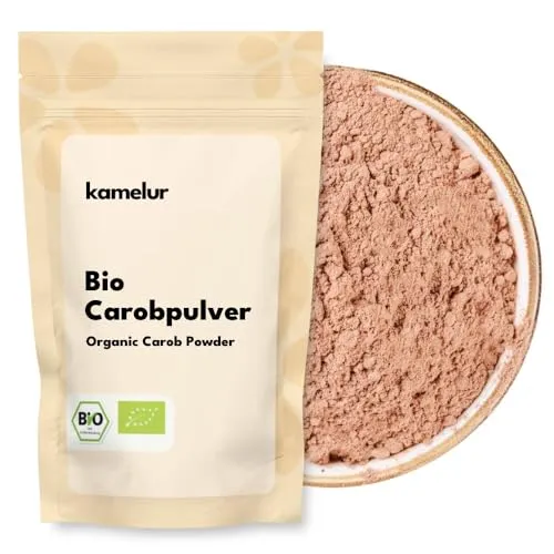 Kamelur Bio Carobpulver (500g) - Bio Johannisbrotmehl als Bindemittel und Kakaoersatz aus kontrolliert biologischem Anbau